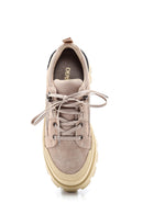 Women's Leather Suede High Sole Shoes | Derimod