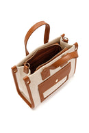 Women's Tan Long Strap Fabric Handbag | Derimod