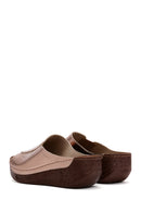 Women's Bronze Thick Soled Comfort Slippers | Derimod