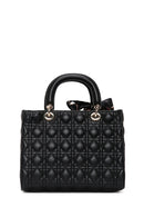 Women's Black Long Strap Quilted Handbag | Derimod