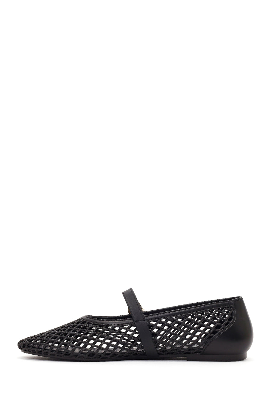 Women's Black Buckled Jelly Ballerinas