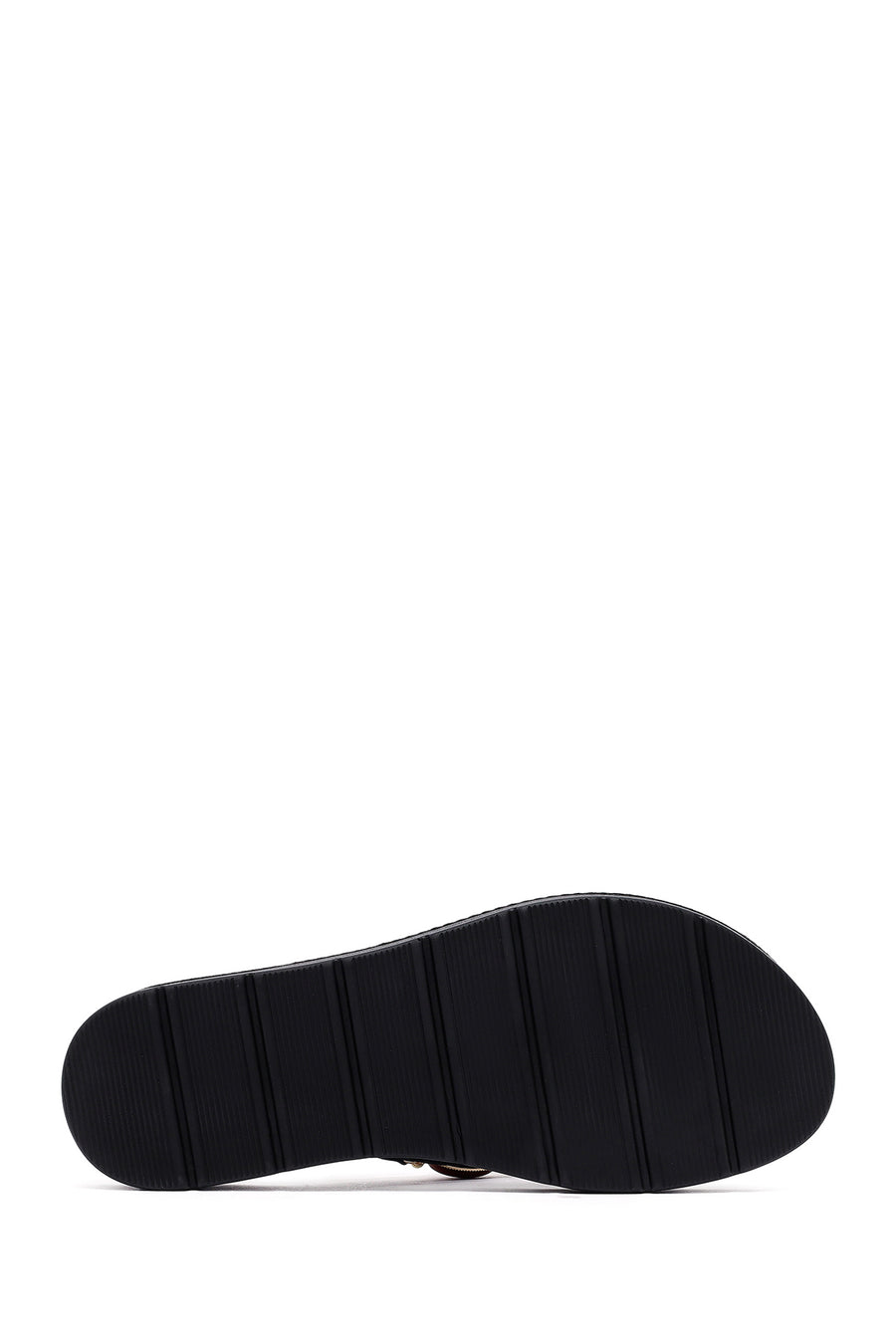 Women's Black Flip Flops with Stones