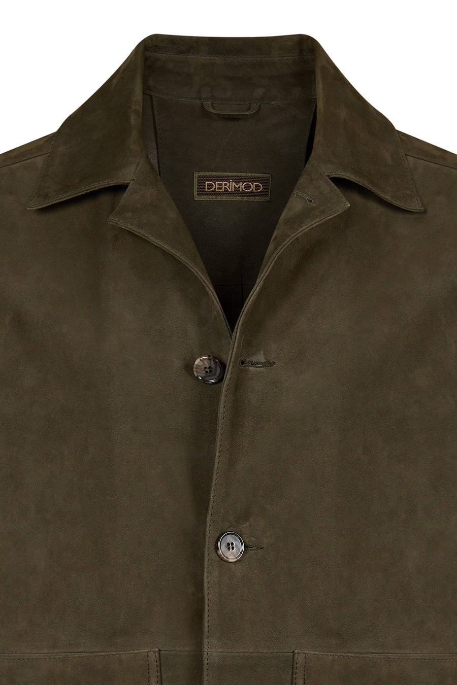 Ruiz Male Green Suede Leather Jacket