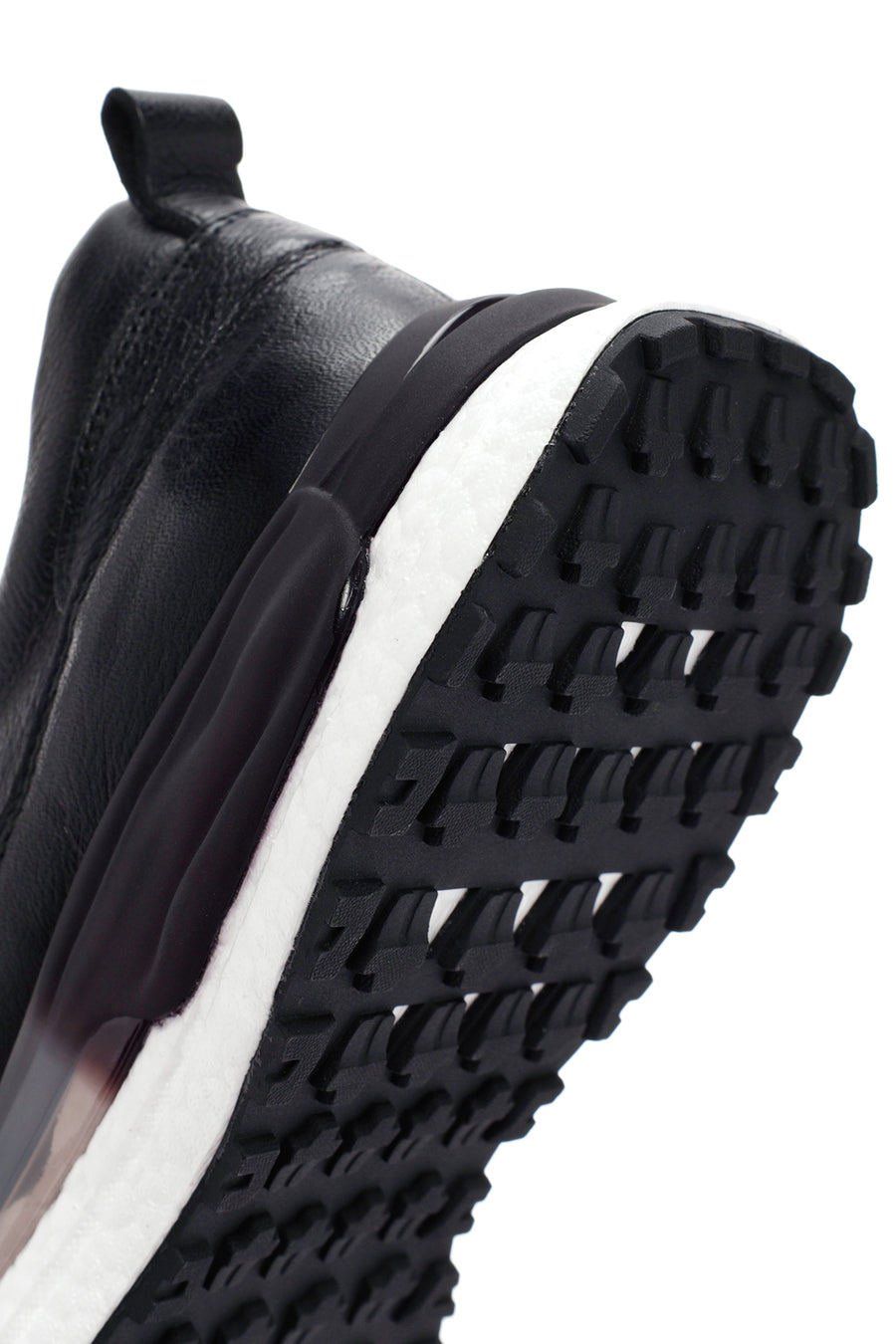 Erkek Siyah Bağcıklı Kalın Tabanlı Deri Casual Sneaker