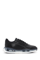 Men's Black Thick Sole Lace Up Leather Sneaker | Derimod