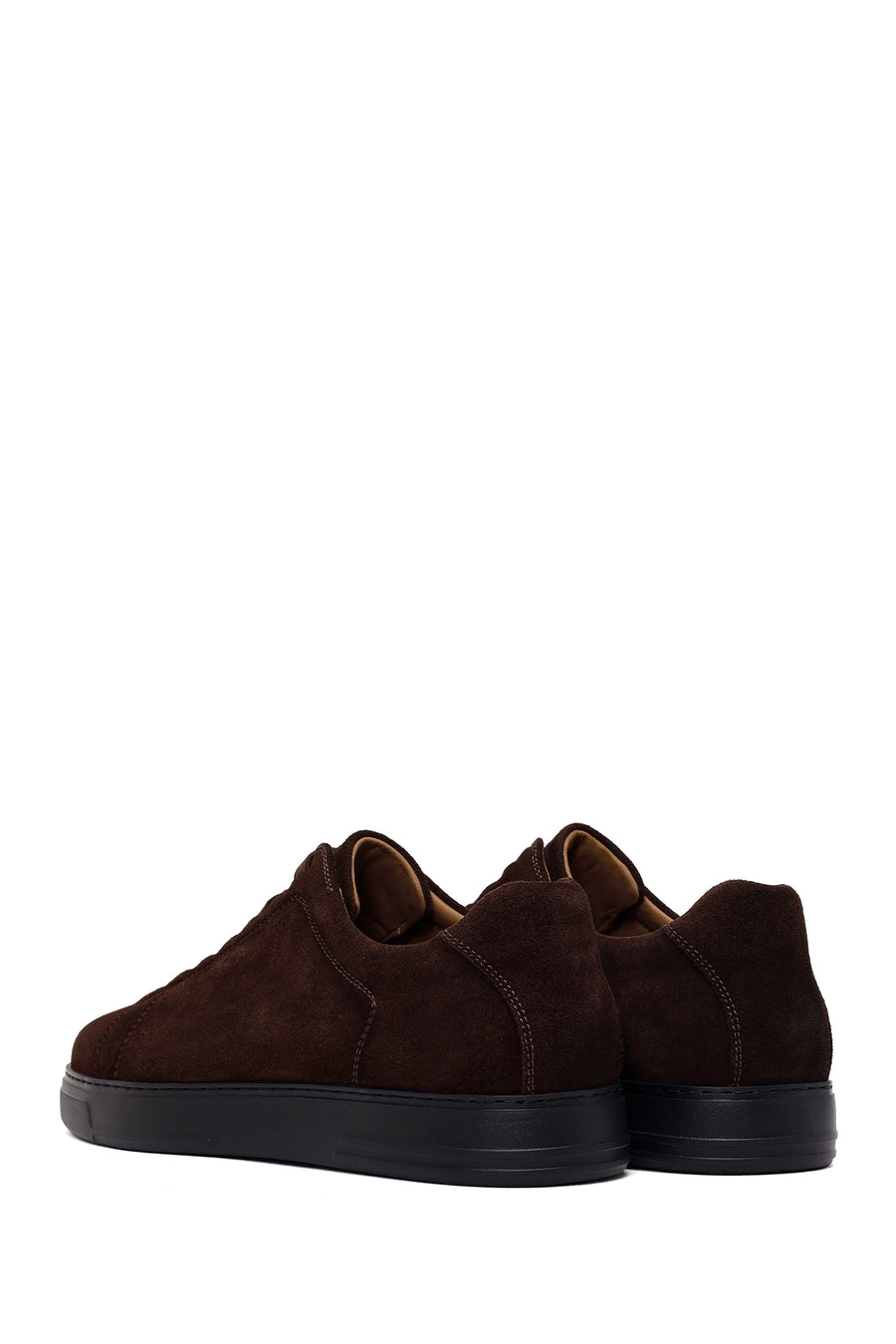 Male Brown Lace-Up Suede Leather Sneaker