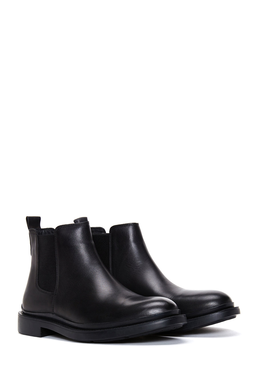 Male Black Leather Chelsea Boots