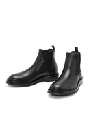 Men's Black Leather Casual Chelsea Boots | Derimod