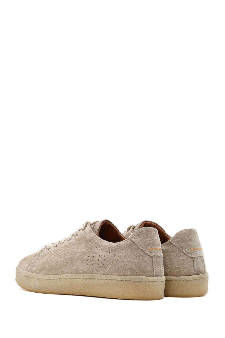 Male Beige Lace-up Suede Leather Sneaker