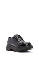 Women's Black Lace-Up Leather Oxford Shoes | Derimod