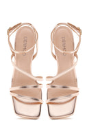 Women's Rose Gold Heeled Sandals | Derimod