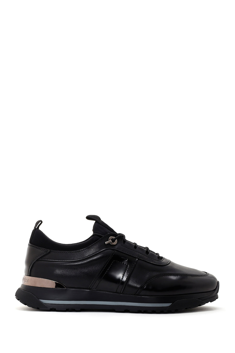 Men's Black Leather Casual Sneaker 23WFD615518 | Derimod