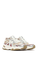 Women's Beige Lace-Up Thick-Soled Sneaker | Derimod