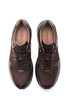 Men's Leather High Sole Sneaker | Derimod