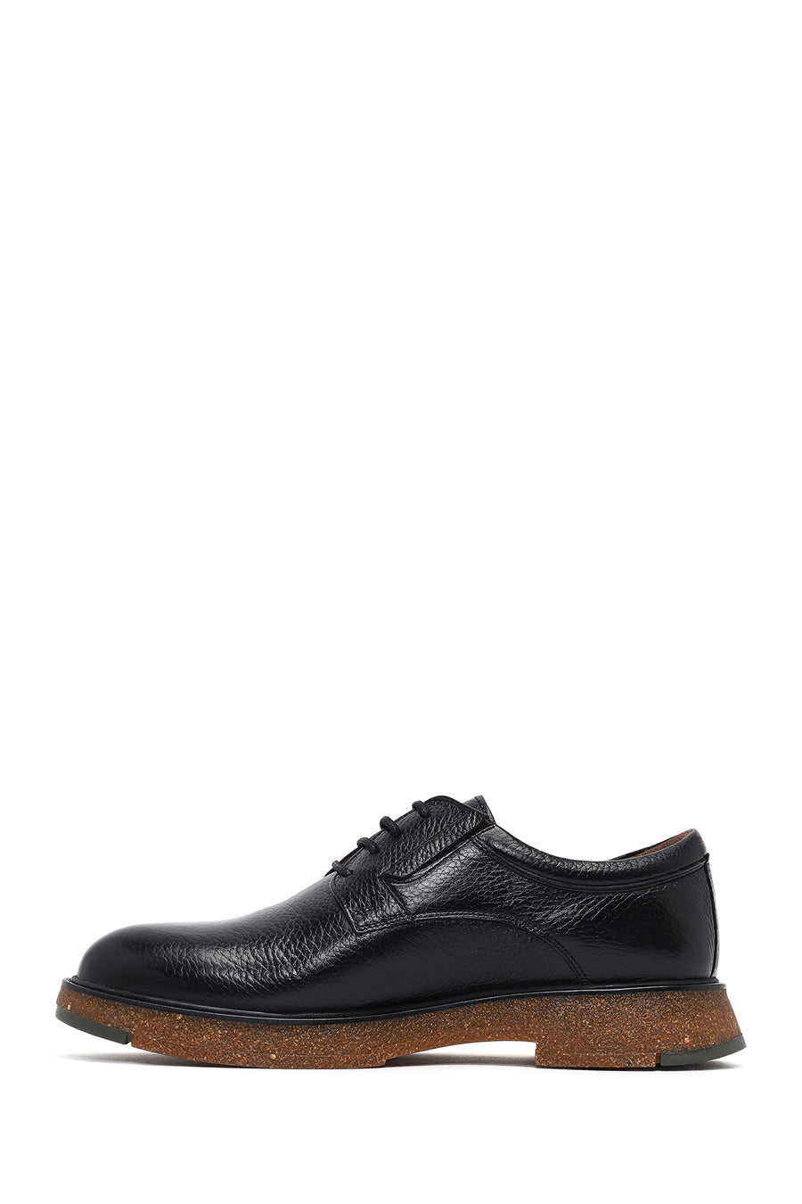 Male Black Lace-up Leather Casual Shoes