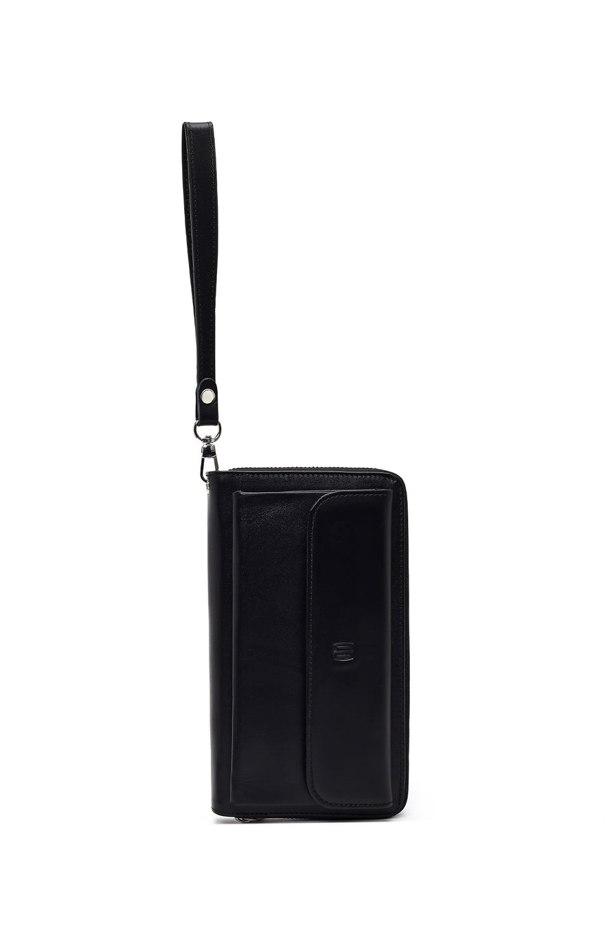 Men's Black Leather Mini Handbag