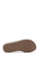 Women's Tan Thick Soled Slippers | Derimod