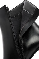 Women's Black Accessory Detailed Zippered Thick Heeled Boots | Derimod