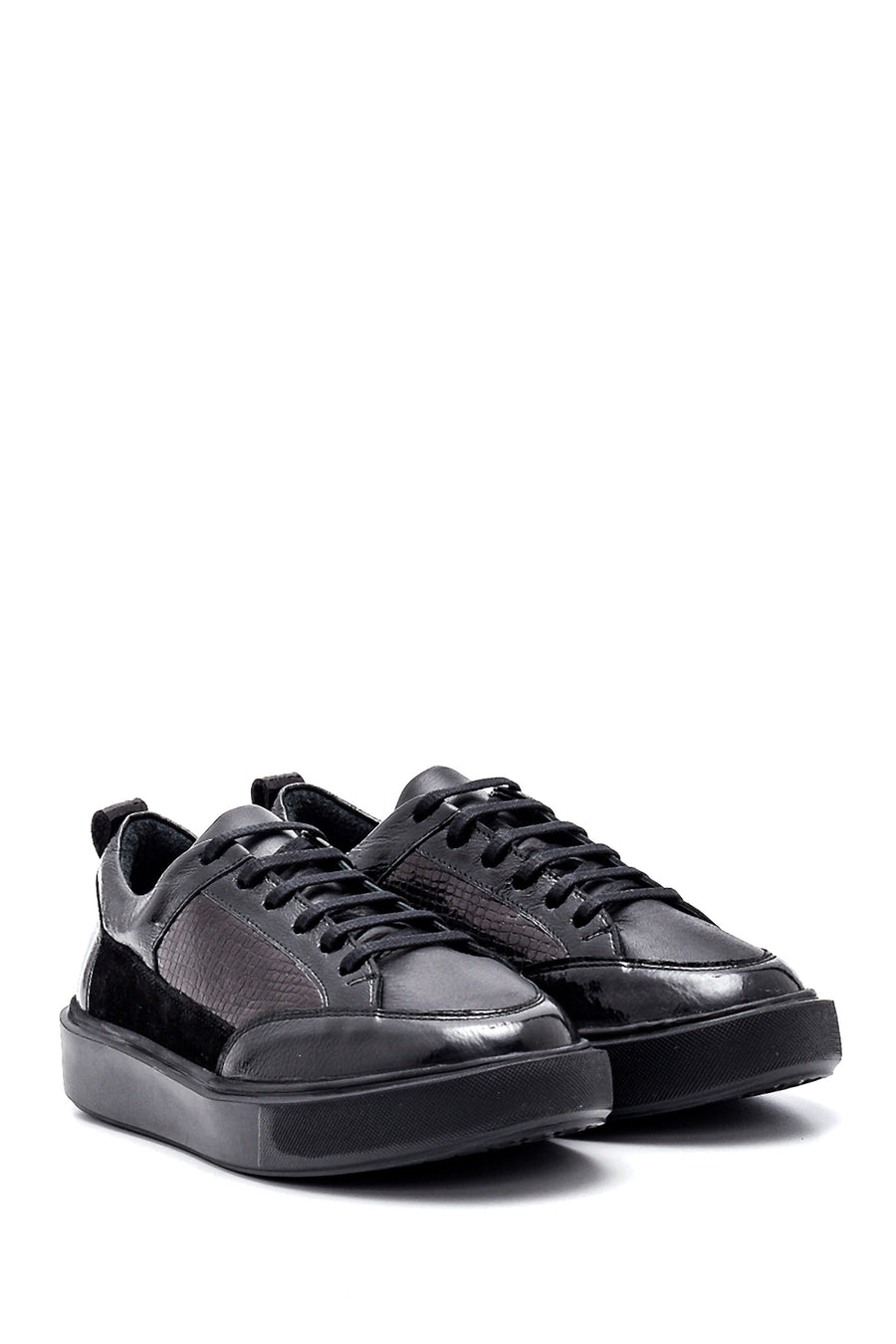 Women's Leather Snake Pattern Sneaker