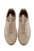 Derimod Fly Men's Beige Lace-Up Suede Leather Sneaker | Derimod