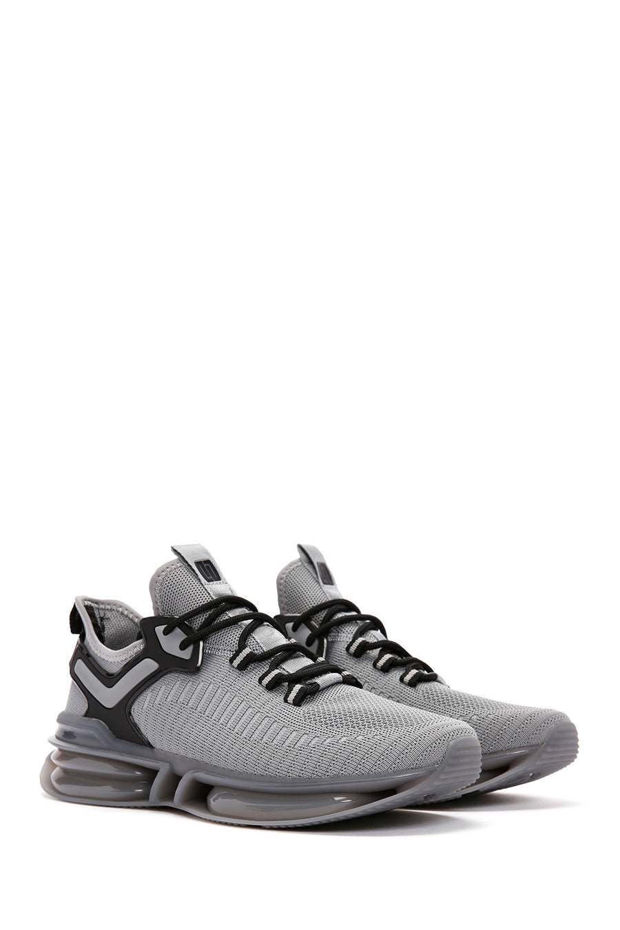Derimod Zero Men's Gray Lace-Up Thick Soled Fabric Sneaker