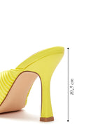 Women's Yellow Heeled Slippers | Derimod