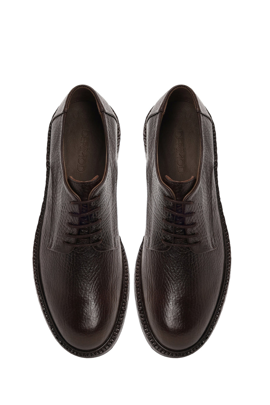 Male Brown Lace-up Leather Casual Shoes