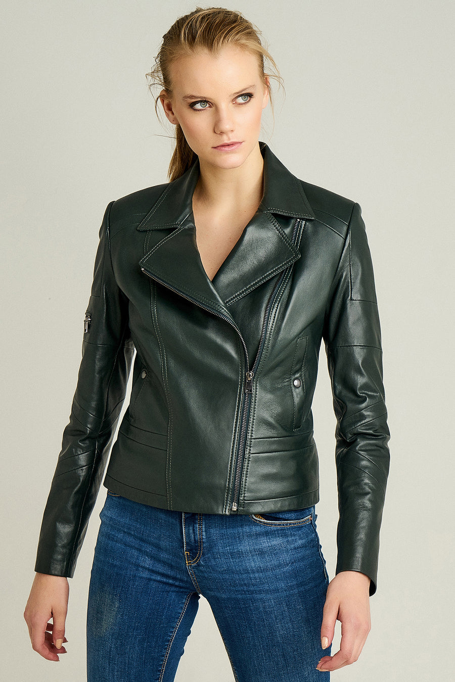 Mia Women's Leather Jacket 18WGD5480U4 | Derimod