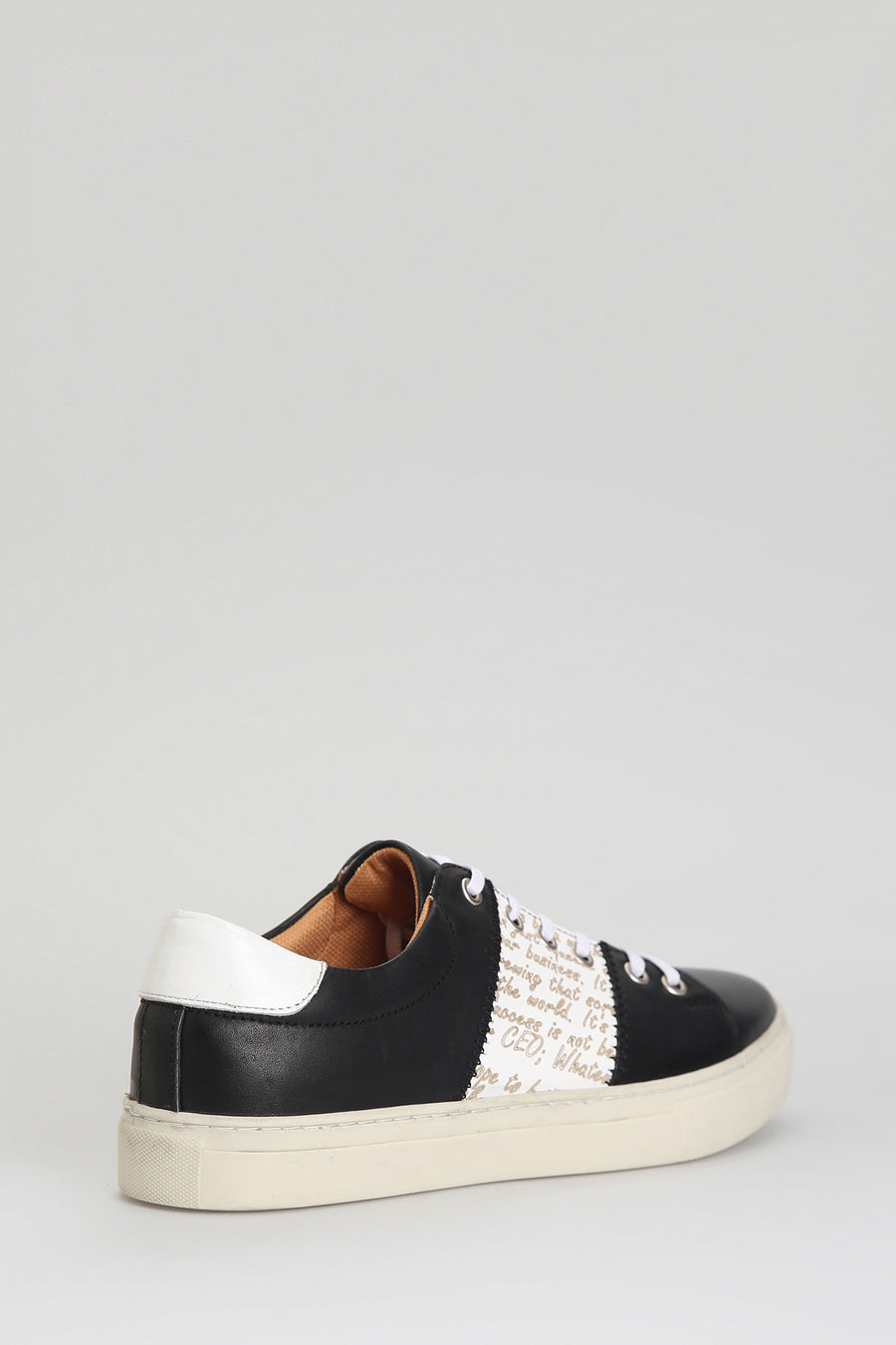 Black Men's Leather Sneaker