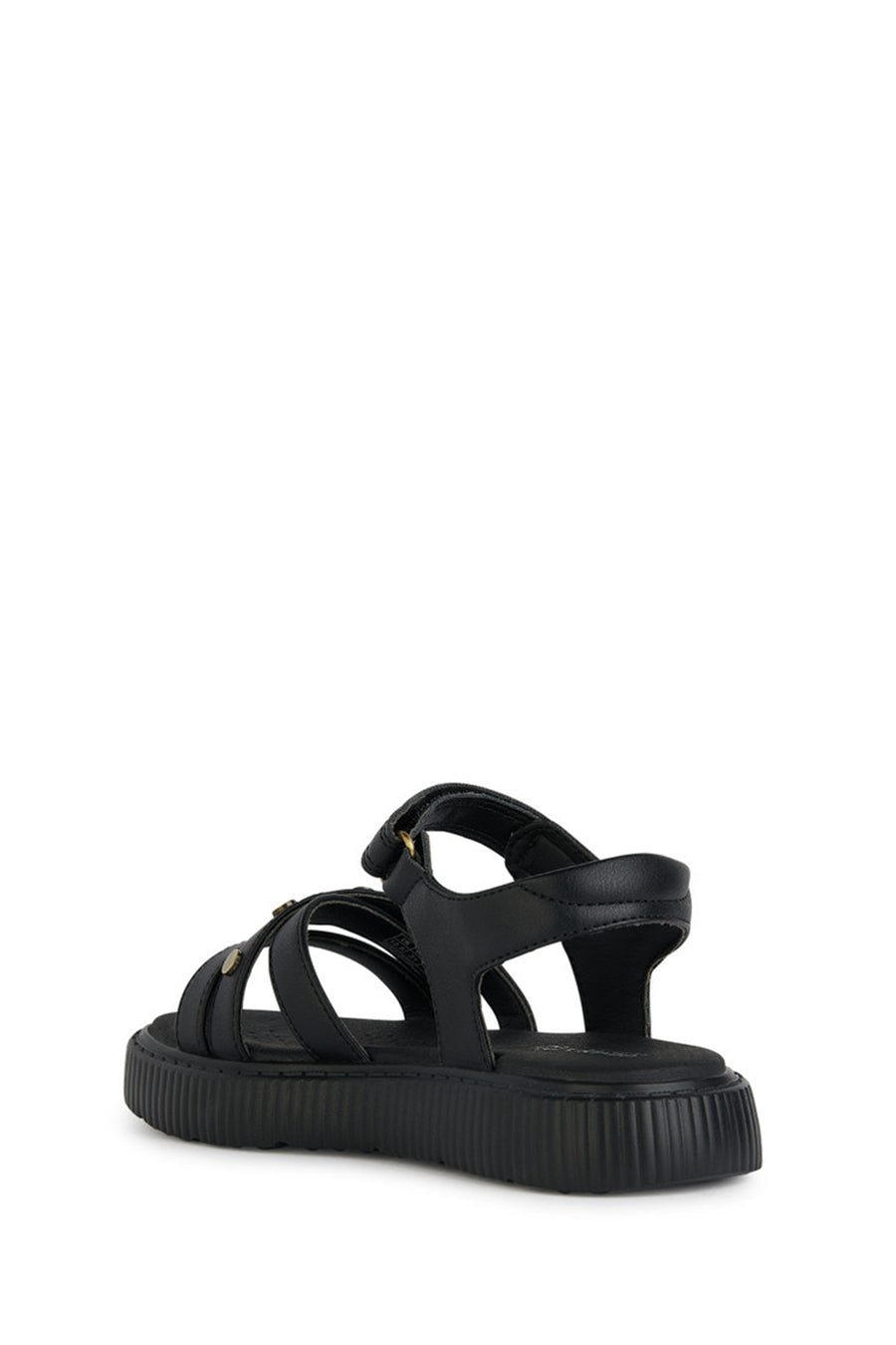 Geox Girls Black Kodette Strappy Leather Sandals