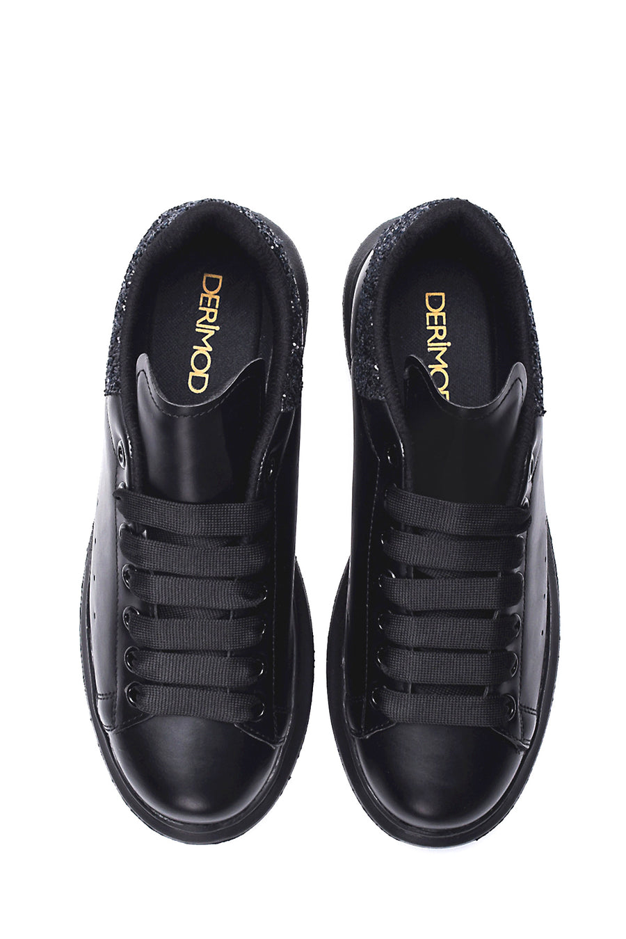 Kadın Siyah Kalın Tabanlı Sneaker