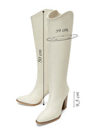 Women's Beige Heeled Leather Boots | Derimod