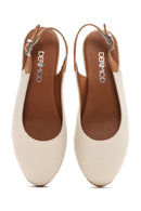 Kadın Bej Dolgu Topuk Espadril | Derimod