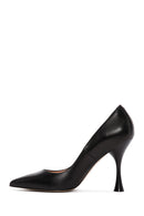 Women's Black Heeled Leather Stiletto | Derimod