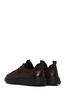 Male Brown Lace-Up Thick-Soled Leather Sneaker | Derimod