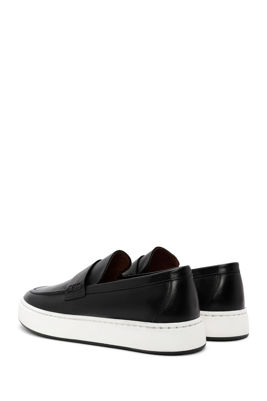Men's Black Leather Casual Loafer