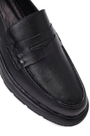 Erkek Siyah Deri Loafer | Derimod