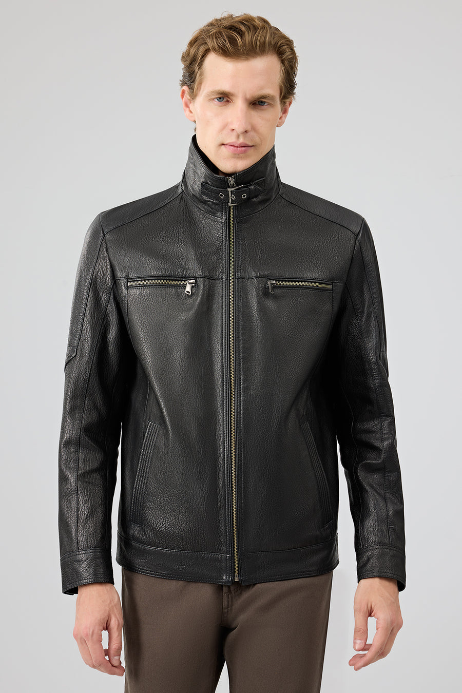 Mateo Men's Black Leather Jacket