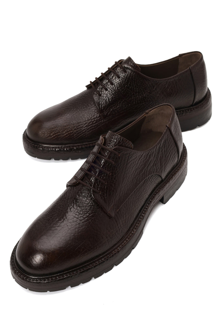 Male Brown Lace-up Leather Casual Shoes