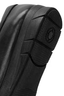 Woman Black Leather Comfort Shoes | Derimod