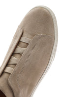 Men's Beige Suede Leather Sneaker | Derimod
