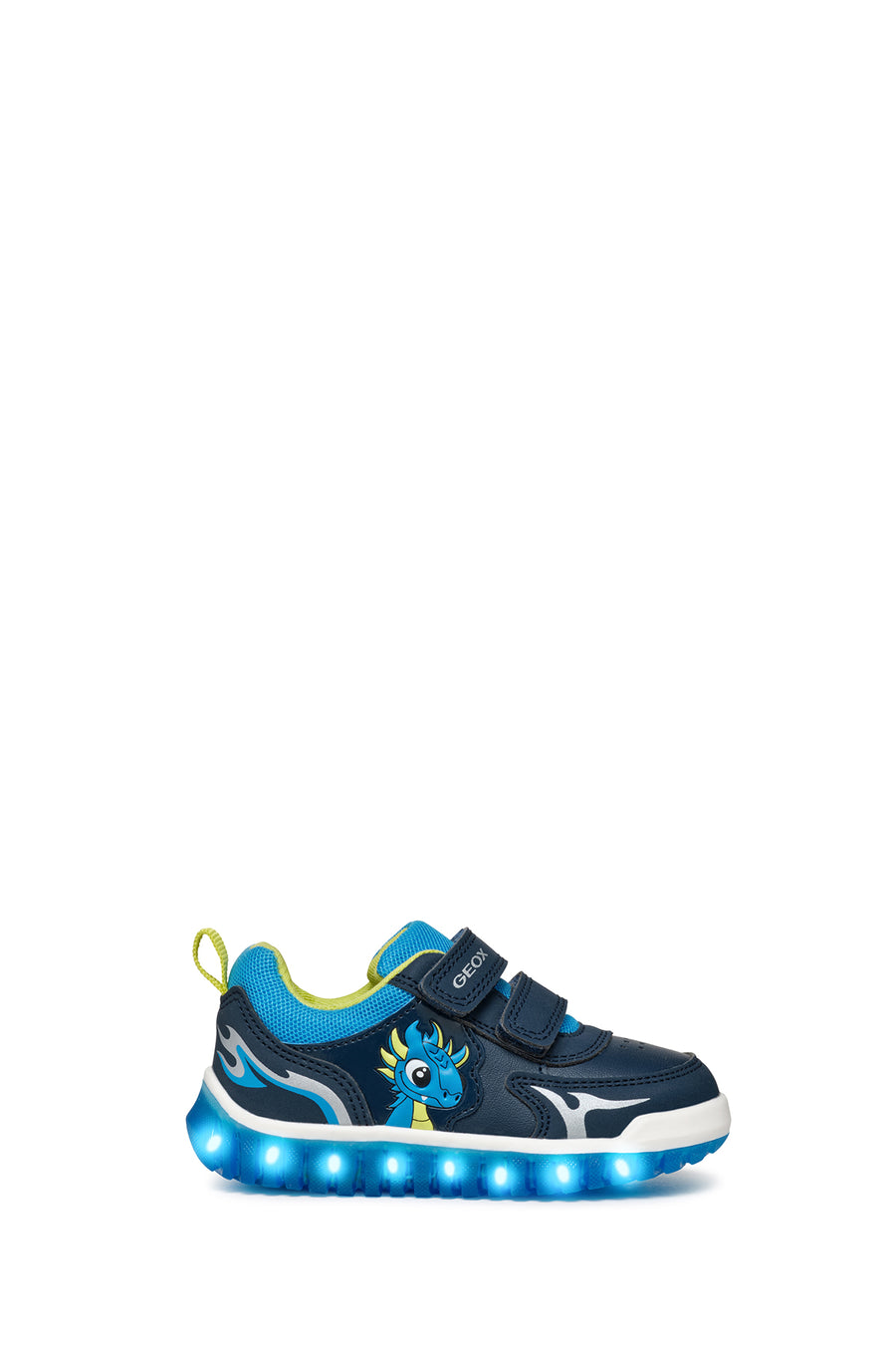 Geox Erkek Bebek Lacivert Lightyloo Bantlı Deri Sneaker
