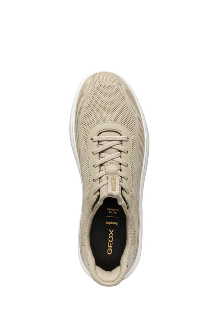 Geox Erkek Bej U Spherica Plus A - Knit.Te + Sy Bağcıklı Sneaker