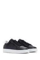 Men's Black Lace-up Leather Sneaker | Derimod