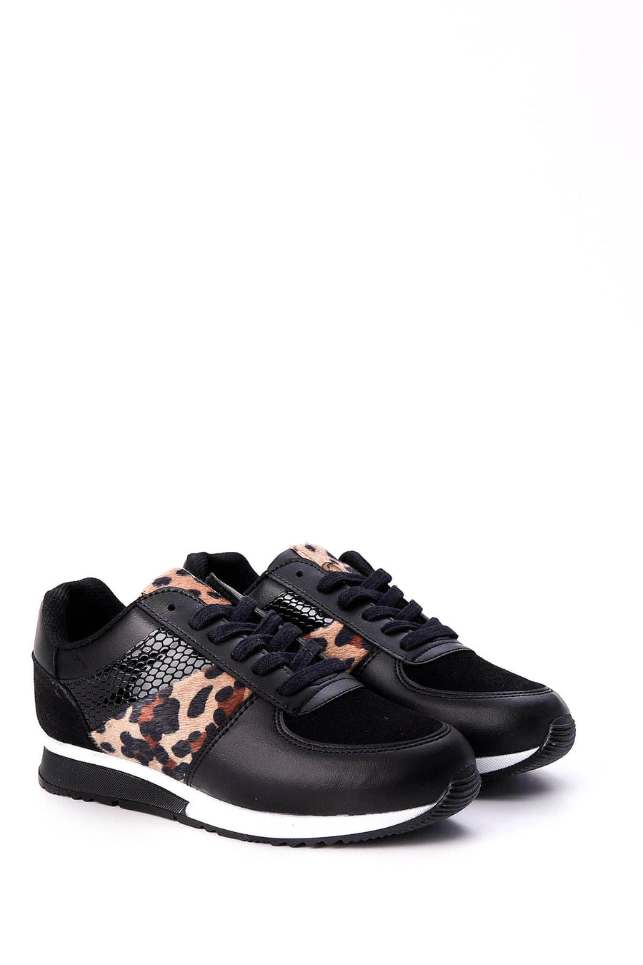 Kadın Leopar Detaylı Sneaker