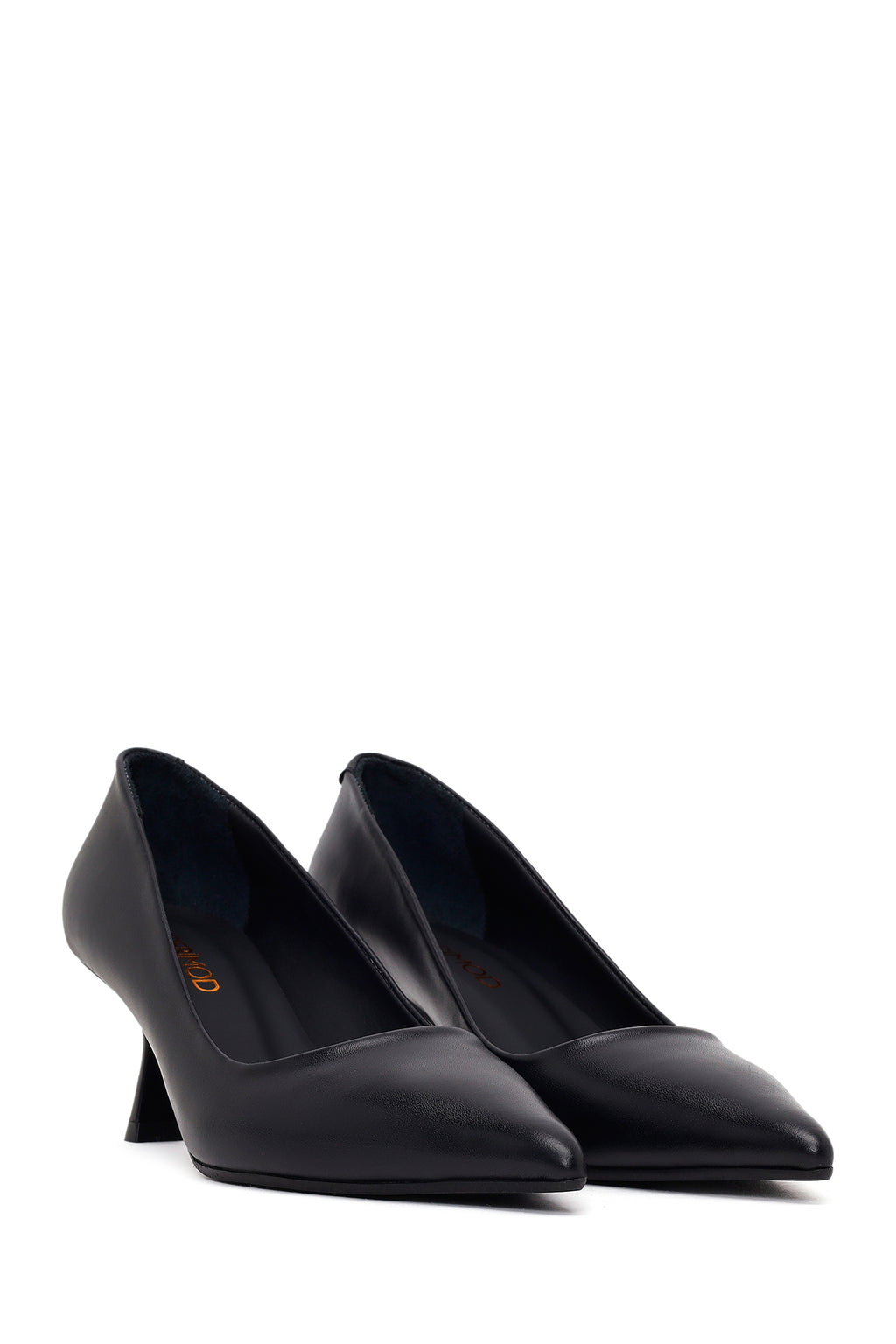 Kadın Siyah İnce Topuklu Deri Stiletto