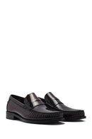 Erkek Bordo Deri Klasik Loafer | Derimod