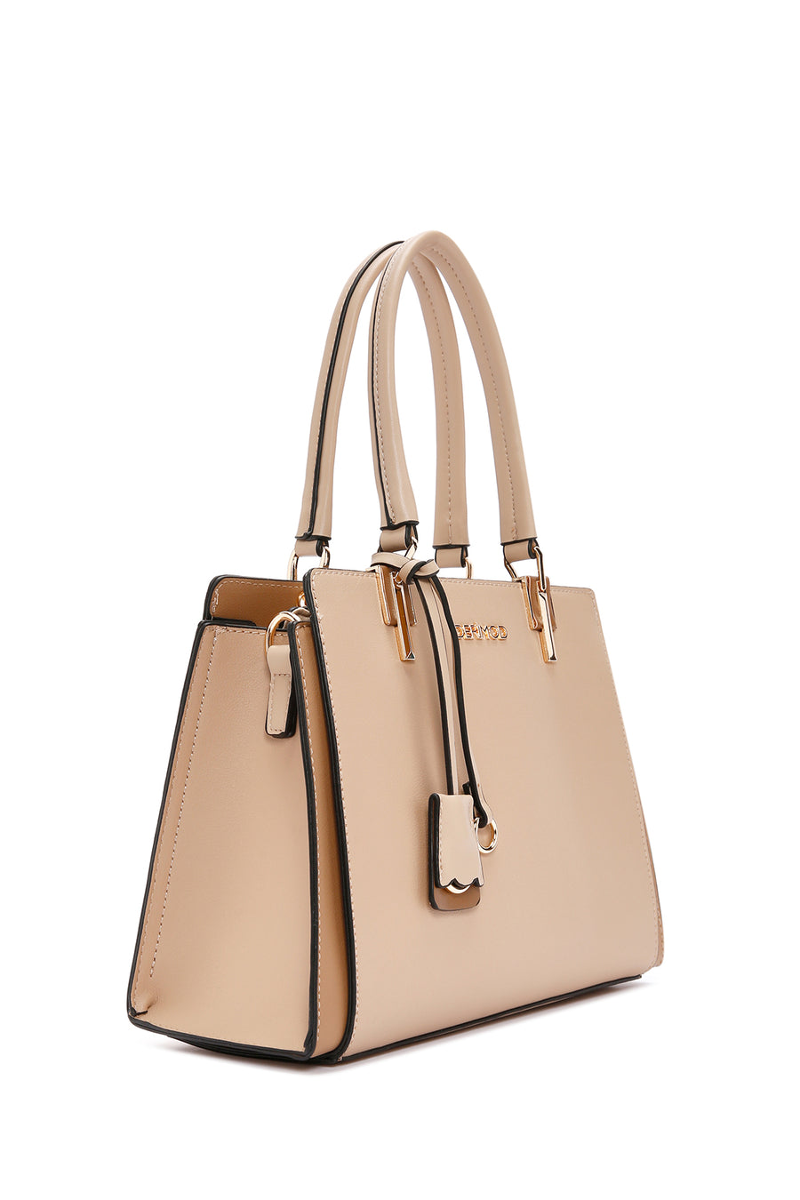 Women's Beige Long Strap Classic Handbag
