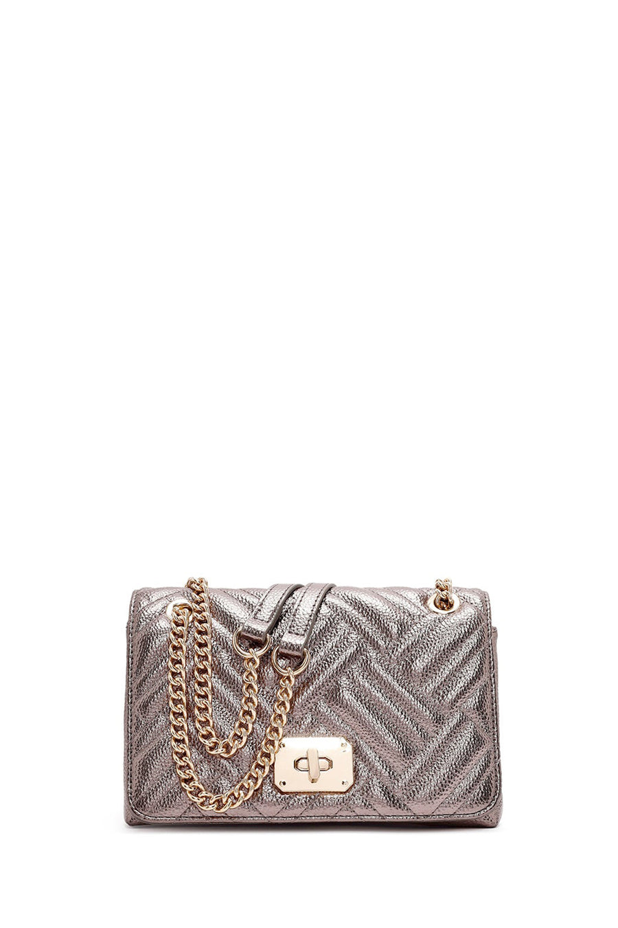 Women's Bronze Long Chain Strap Quilted Shoulder Bag 24WBD2720KP | Derimod