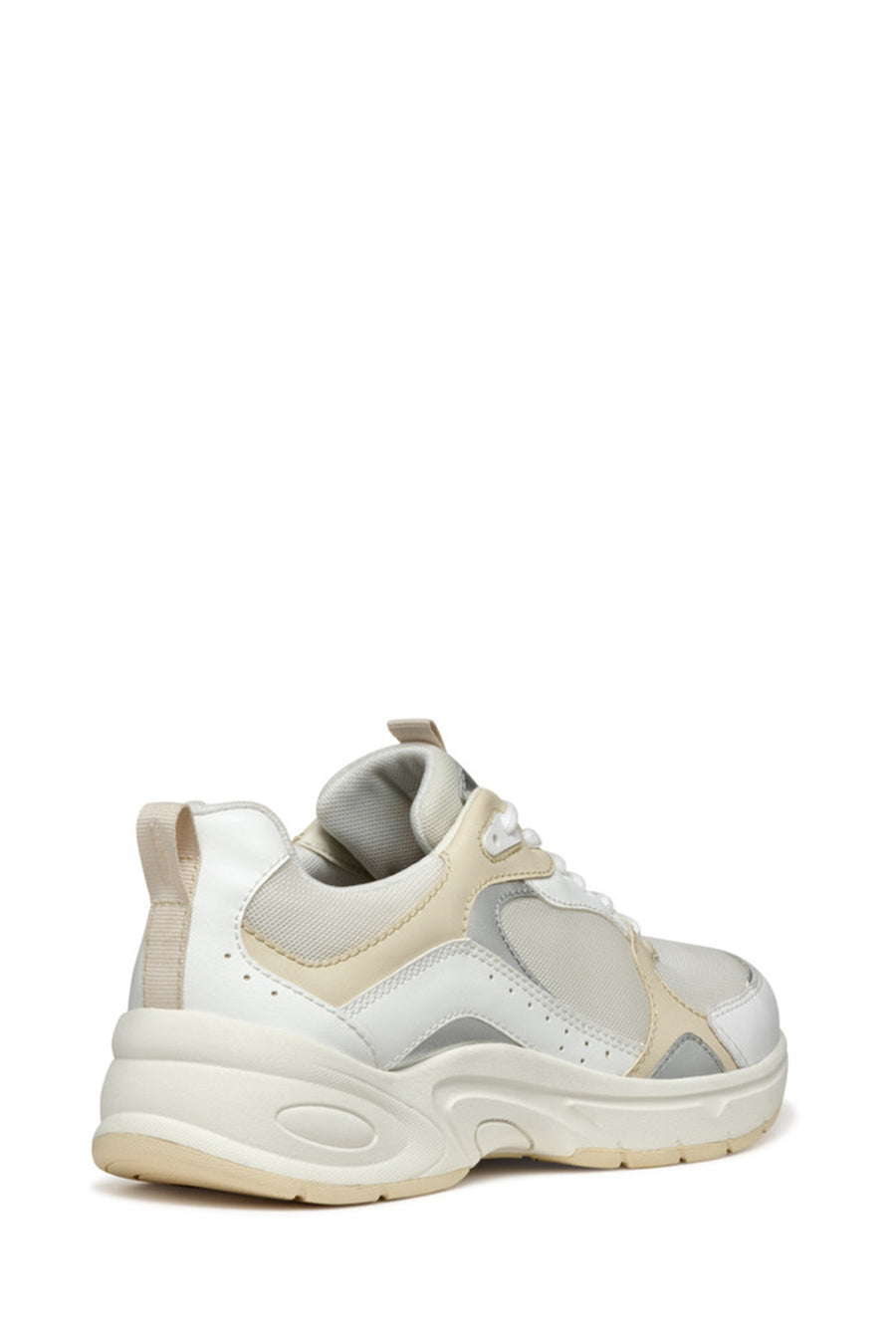 Geox Kadın Beyaz Zarvia Bağcıklı Kalın Tabanlı Deri Sneaker